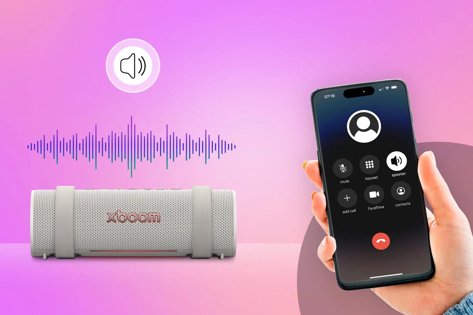 Phone calling features with the xboom grab and a mobile phone