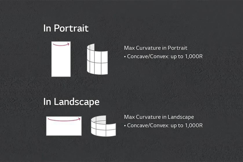 Digital Signage Curvable OLED Portrait Landscape