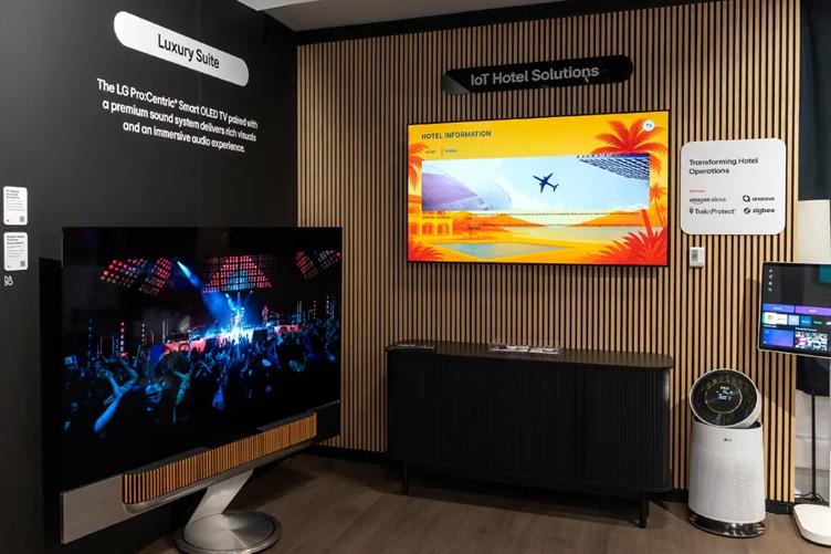 LG Hospitality TVs on display at the LG Chicago Business Innovation Center