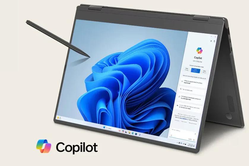 gram Pro 2-in-1 ten view with Copilot