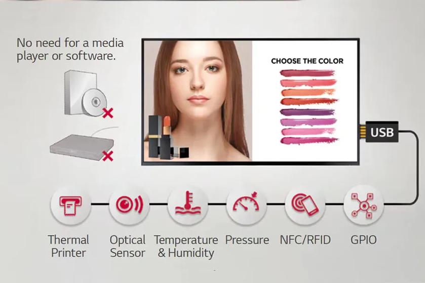 49UM3DG-B with webOS supports various sensor applications