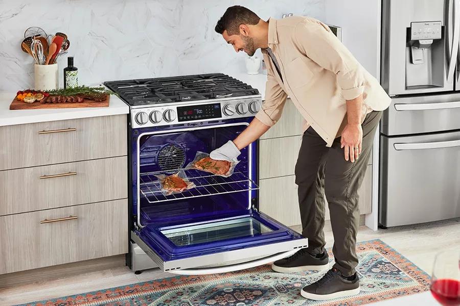 6.3 cu ft. Smart Slide-in Gas Range with Flex Duo™, Smart Dial