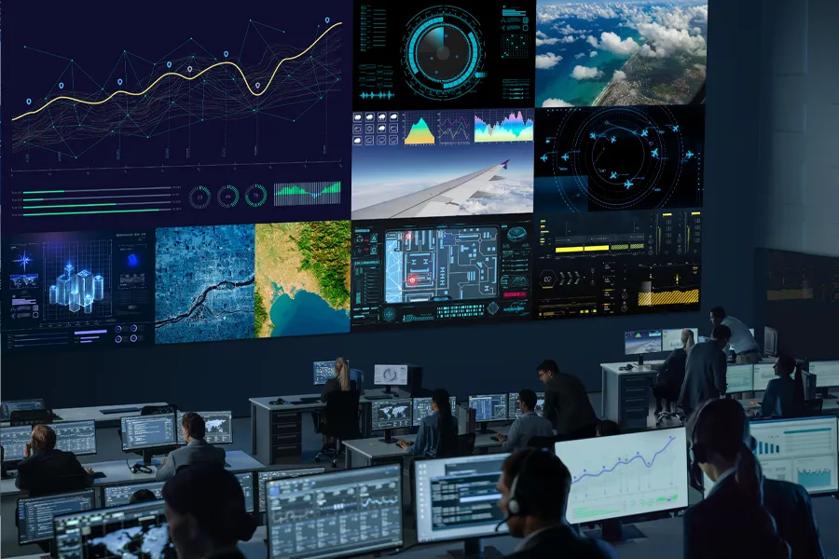 Government workers use LG displays in a video wall