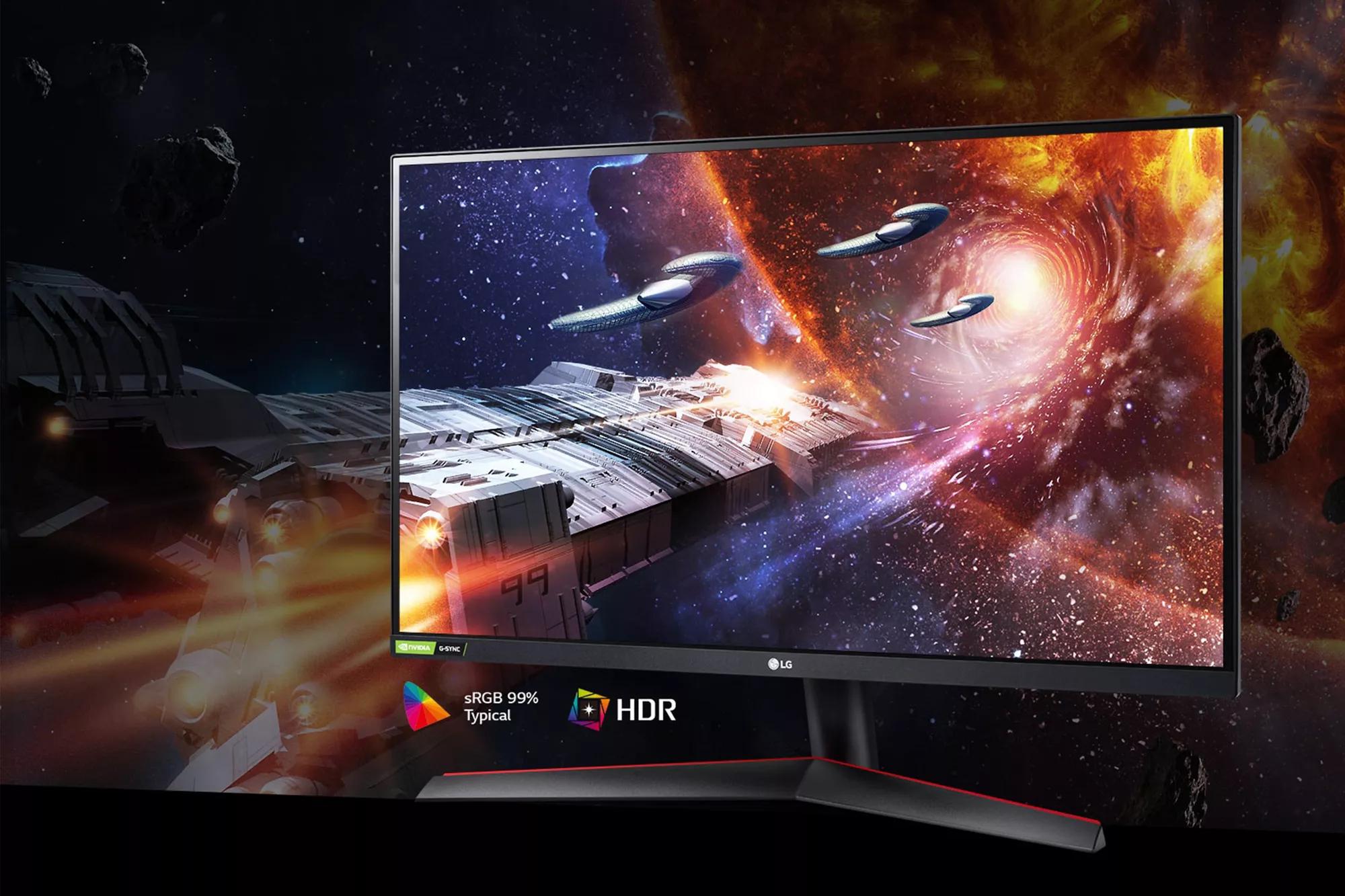 The Gaming Scene in Rich Colors and Contrast on The Monitor Supporting Hdr10 With Srgb 99  Typ