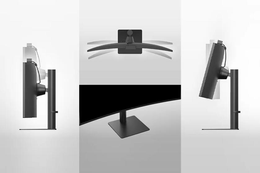 LG 40HT513D shown with height, swivel, and tilt adjustments.