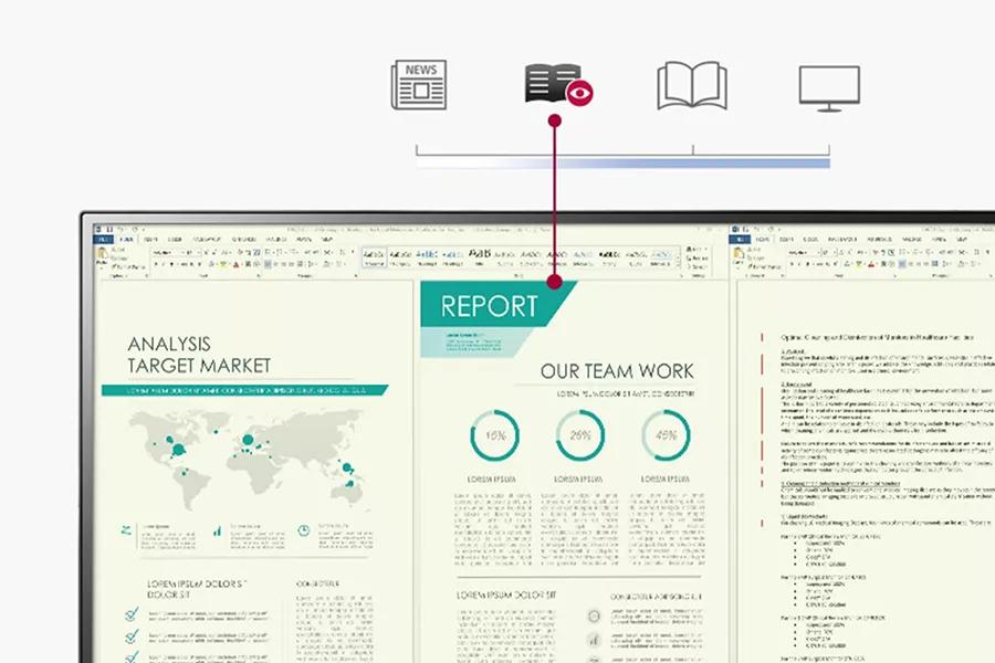 Less Blue Improved Visual Comfort