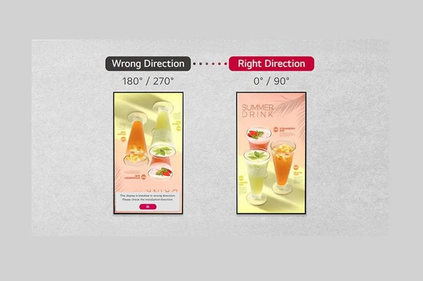 Digital Signage Outdoor Window Facing wrong right direction