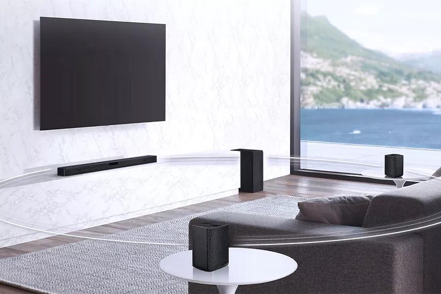 LG 4.1 Channel 420W Soundbar Surround System with Wireless Speakers - SLM3R  