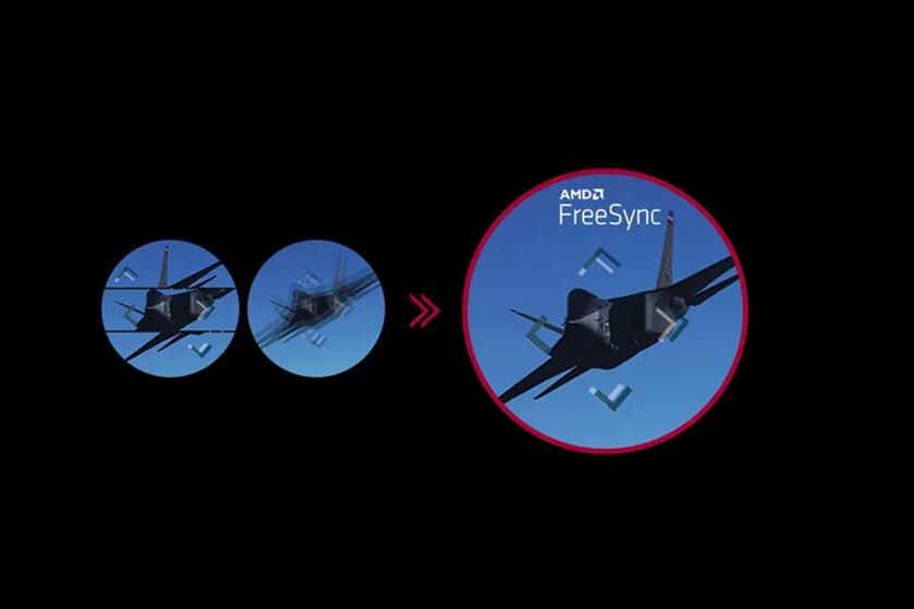 Images representing image quality with AMD FreeSync feature