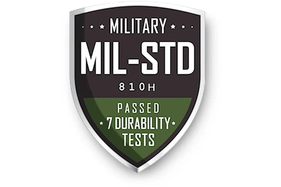 MILITARY
MIL-STD
810H
PASSED * 7 DURABILITY⭑
TESTS