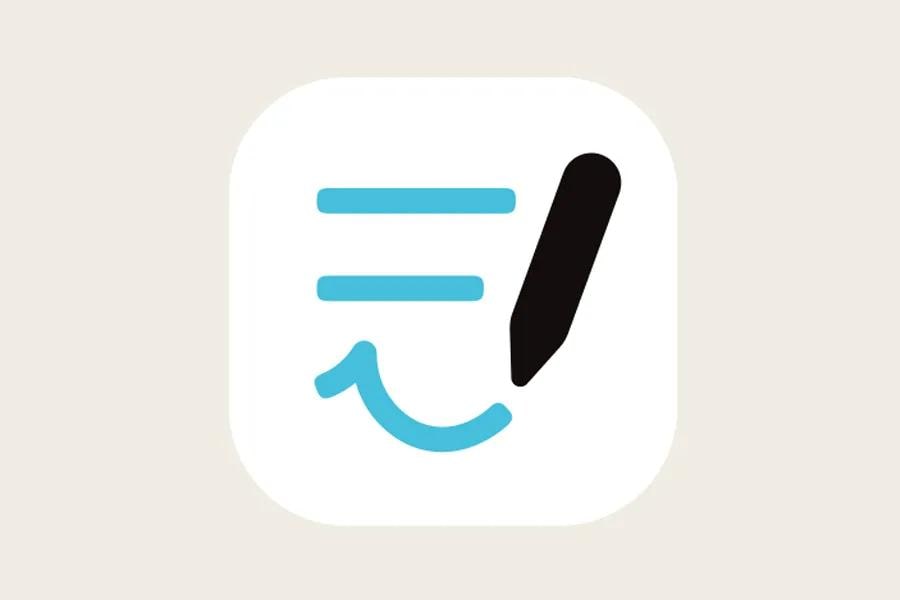 LG Gram 16T95TP-K.AA77U1 Laptop with GoodNotes app icon showing stylized note and pen design