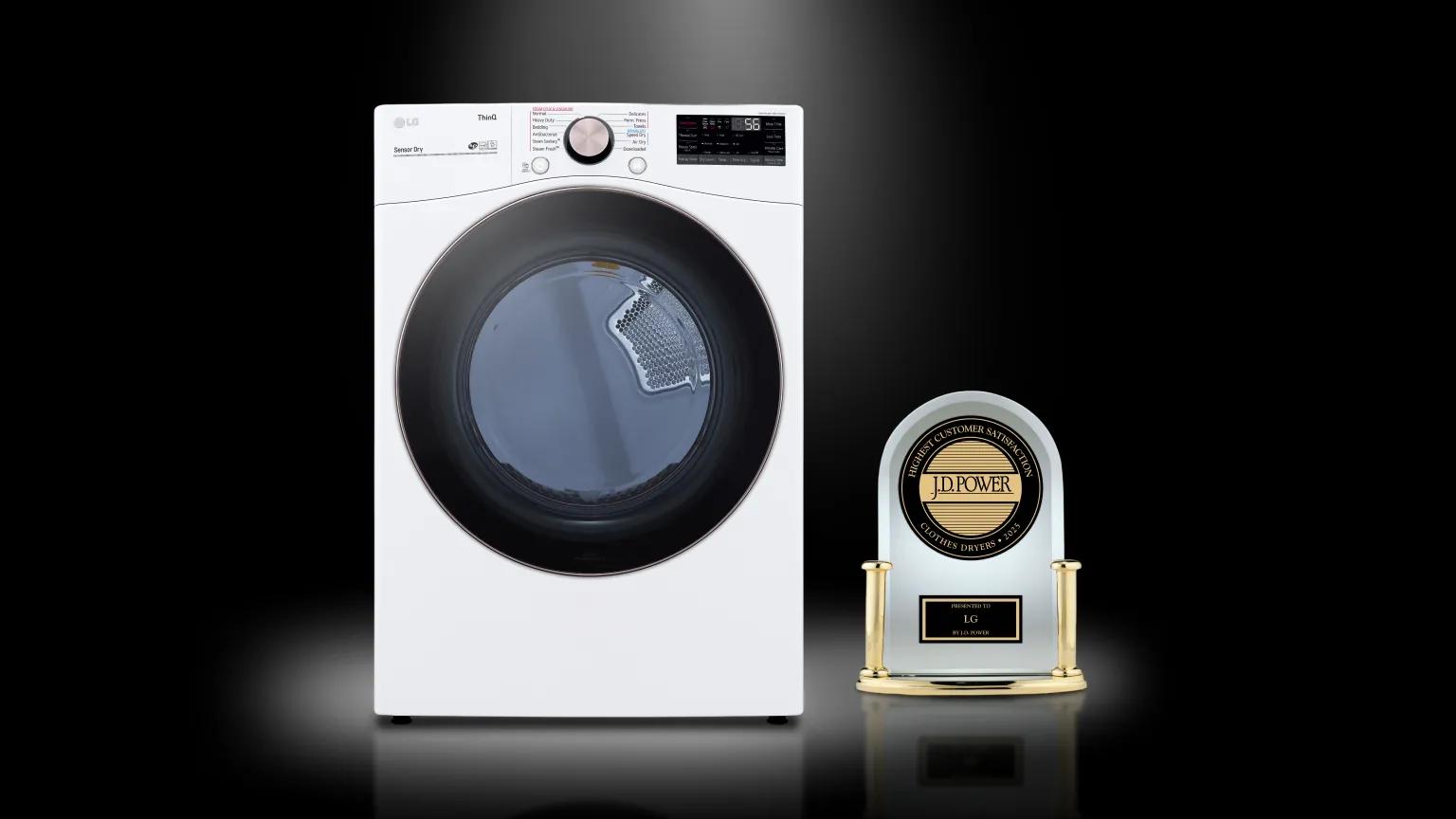 Clothes dryer satisfaction awarded by J.D. Power.