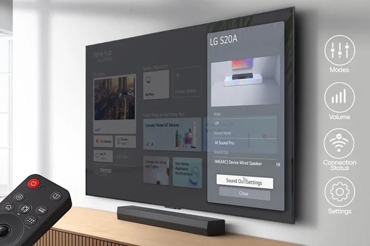 WOW Interface setting on the TV screen