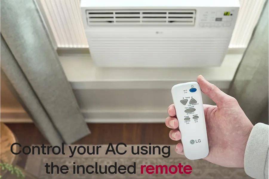 control your AC using the included remote
