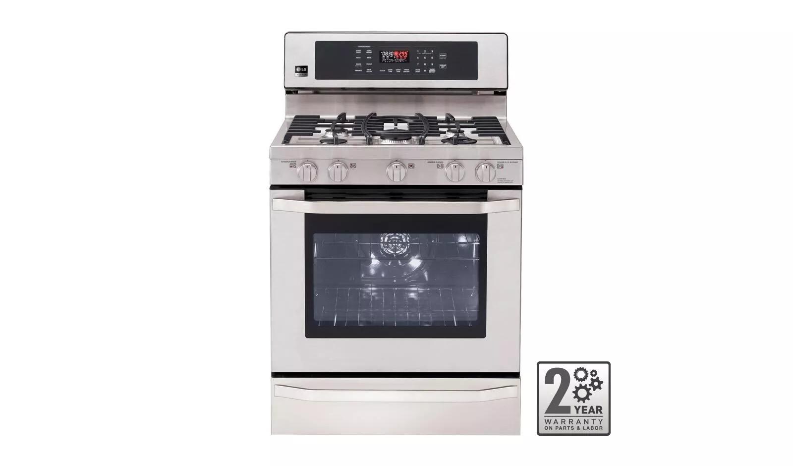 LG Studio - 5.4 cu. ft. Capacity Gas Single Oven Range with EvenJet™ Convection System LSRG309ST