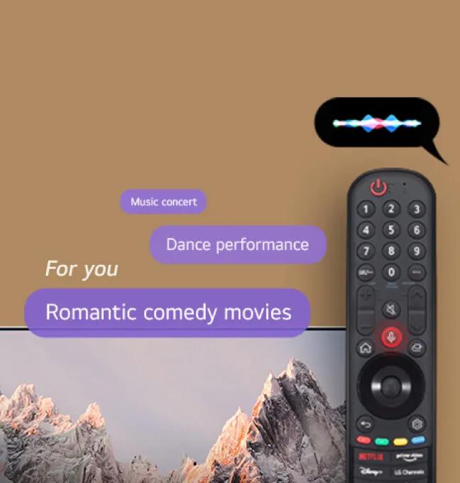 LG Smart Monitor remote access to music and entertainment using an LG Magic Remote.