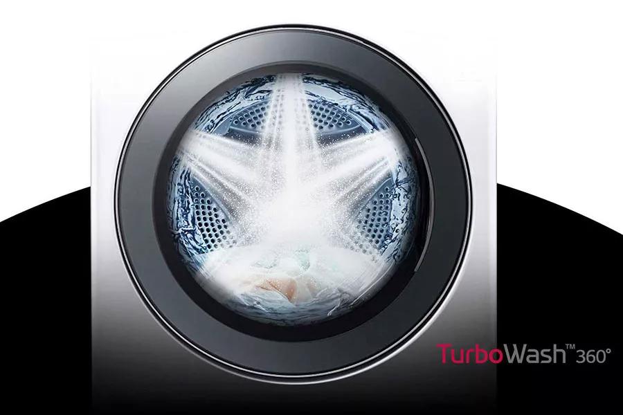 Washer showcasing TurboWash 360 technology feature