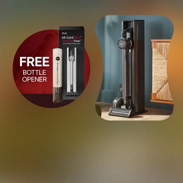 Image for Get an LG collectible bottle opener with purchase of select vacuums.