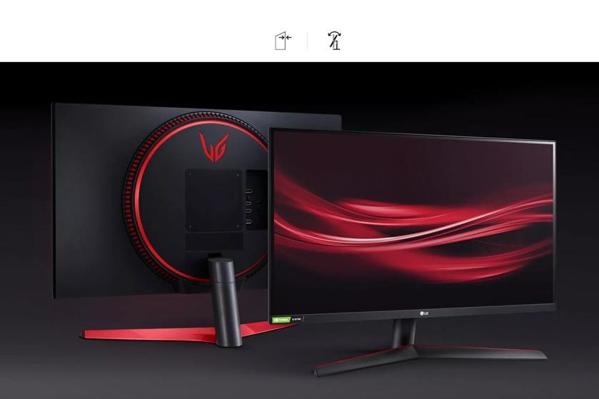 Monitor in Stylish and Virtually Borderless Design with Tilt Adjustable Stand
