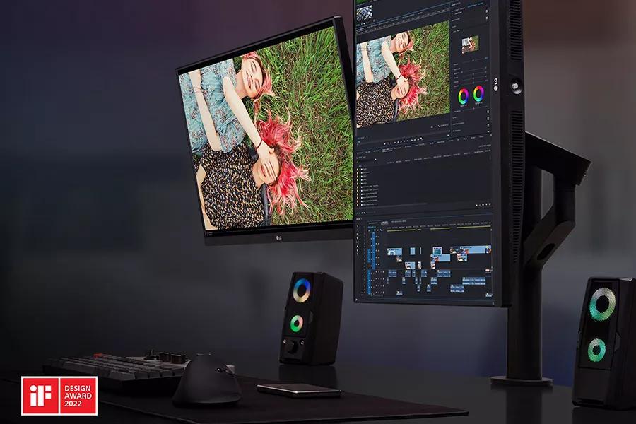 LG QHD Monitor Ergo Dual designed around you