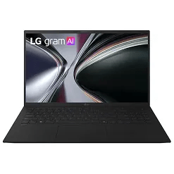 LG 15Z95U-H.AU87U1 gram Pro 15-inch Lightweight Laptop - Black Finish - Open Front View with Screen On