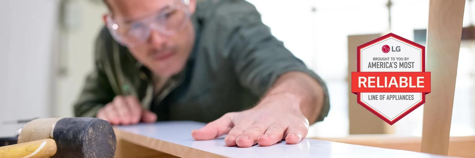 Contractor checking his work