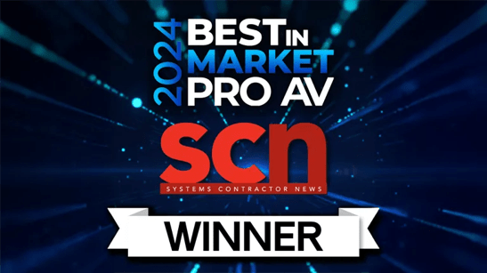 2024 BEST IN MARKET PRO AV scn WINNER award graphic.