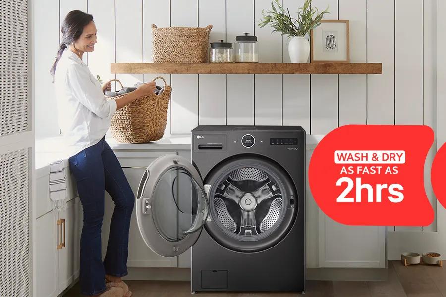 Ventless Washer/Dryer Combo LG WashCombo™ All-in-One 5.0 cu. ft. Mega Capacity with Inverter HeatPump™ Technology and Direct Drive Motor