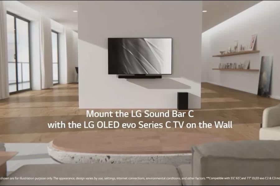 LG Soundbar with Dolby Atmos and IMAX Enhanced - Perfect Match for OLED evo  C Series TV - Black