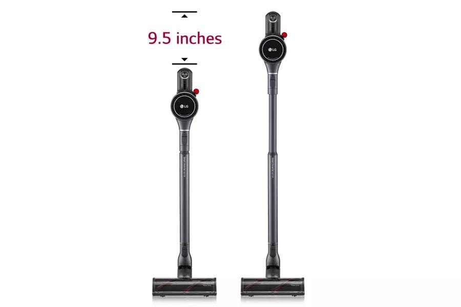 Images of two stick vacuums with adjustable telescopic vacuum wands