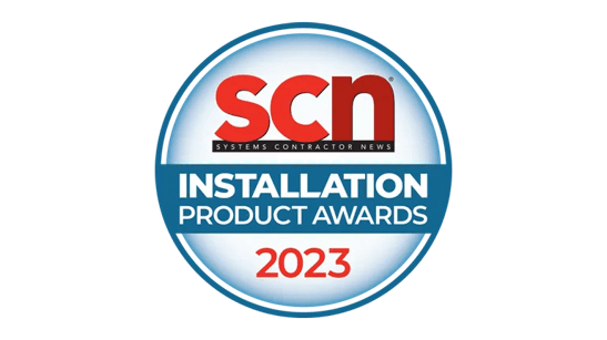 Installation Product Awards 2023 logo with 'scn' in red