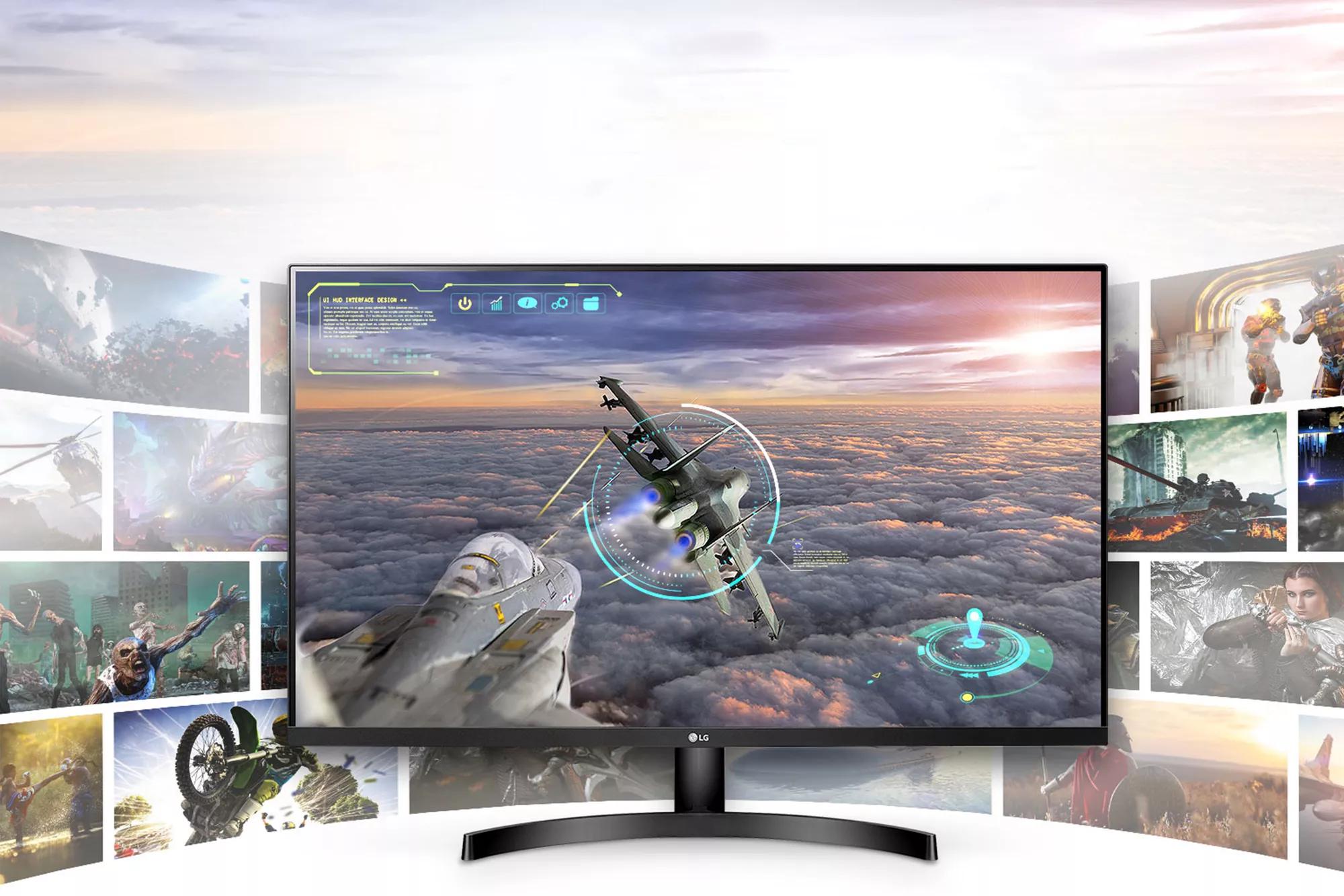 Gaming scene with exceptional clarity and details in LG UHD 4K display