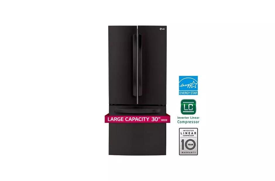 22 cu. ft. Large Capacity 30" Wide 3-Door French Door Refrigerator LFC22770SB