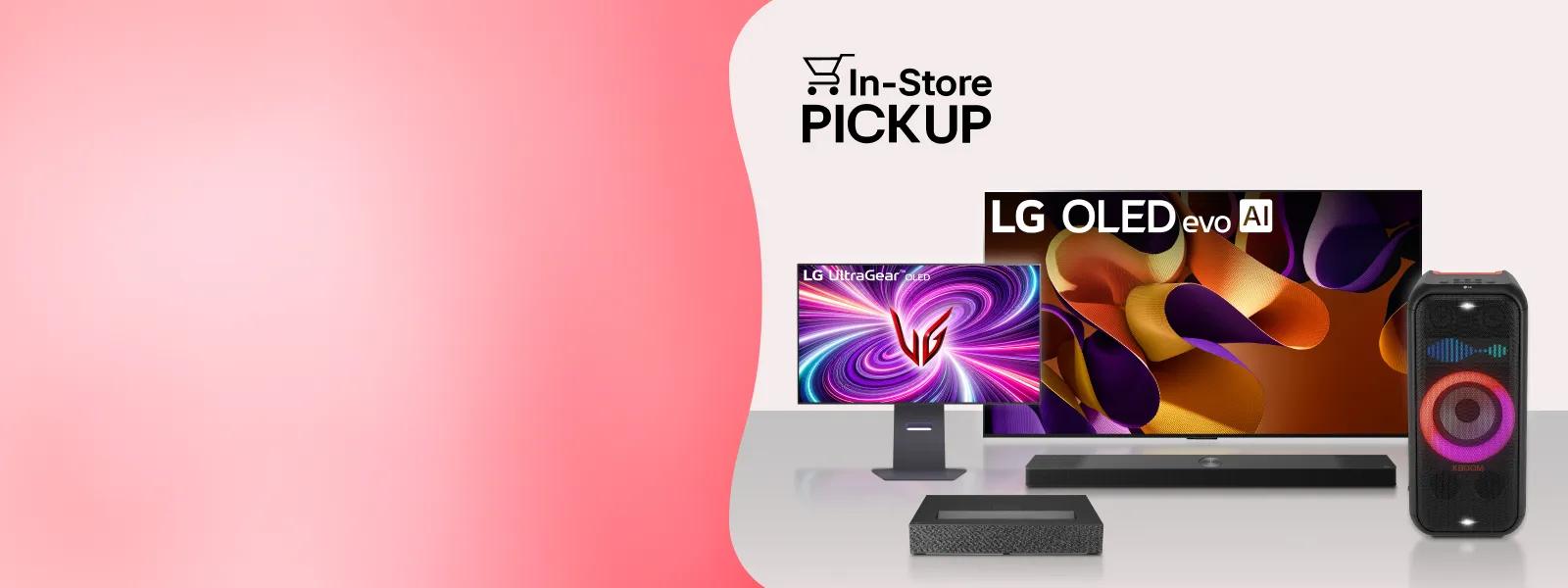 Don’t wait to enjoy your new LG TV, Monitor, Speaker, Soundbar or Projector. Select items are available for pickup in as little as 2 hours from your nearest Best Buy.