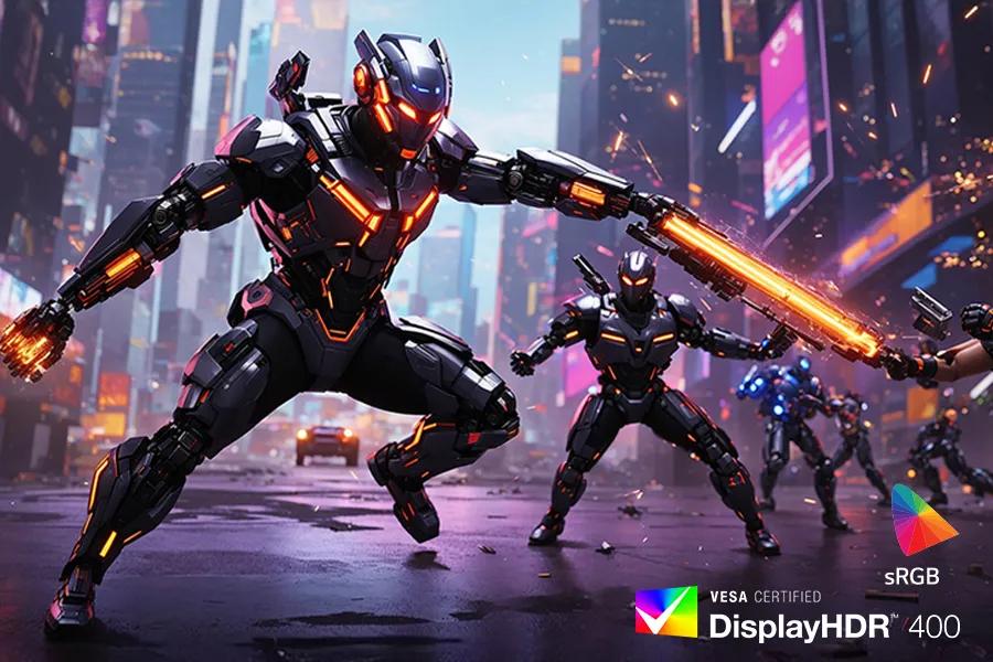 Breathtaking UHD clarity, bold colors, and DisplayHDR 400 brilliance