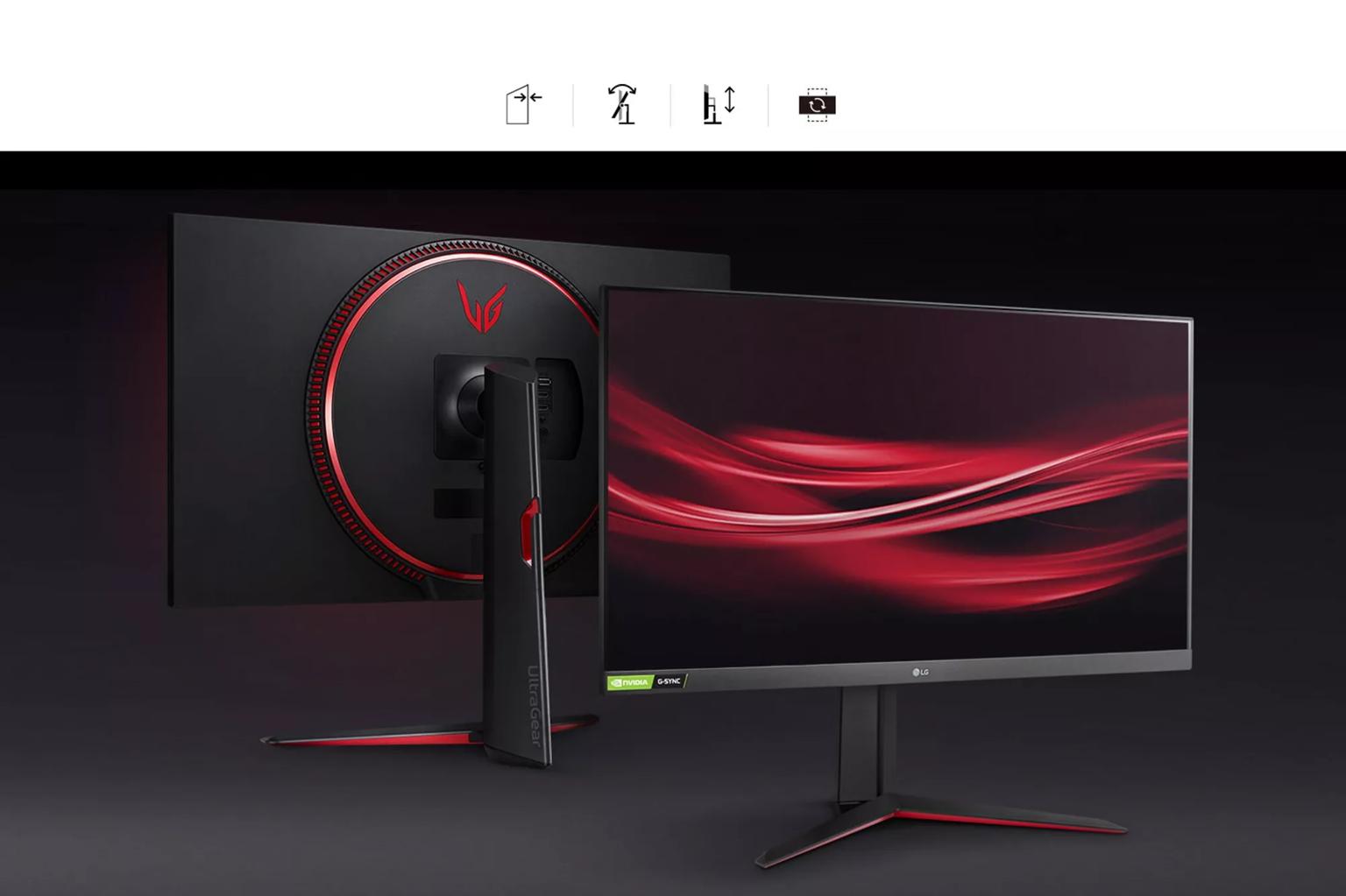 Monitor in Stylish Design with Tilt Pivot and Height Adjustable Stand