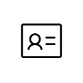 An icon of an identification card