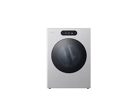 LG SIGNATURE DLGX9001S Mega Capacity 9.0 cu. ft. Smart Front Load Gas Dryer, front view.