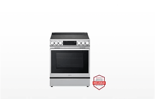 A front-facing image of an LG LSIL6336X range.
