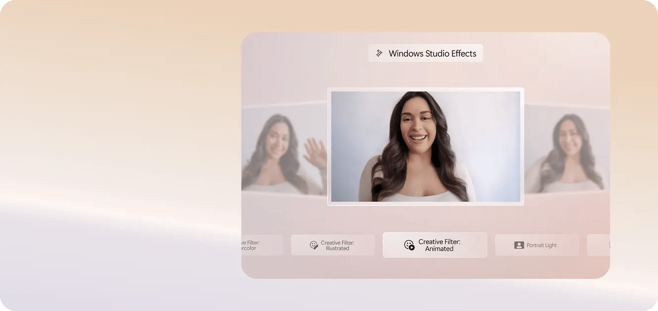 Image of Window Studio Effects feature for desktop.