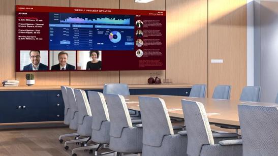 Modern conference room with LG MAGNIT display