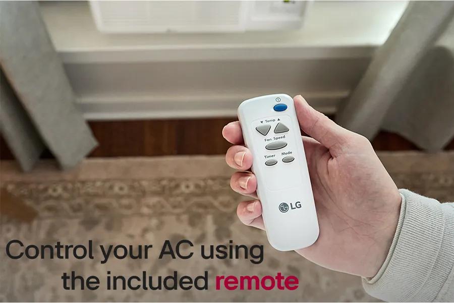 Control your AC using the included remote