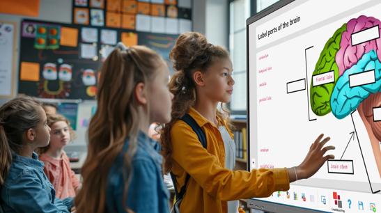 Image of CreateBoard Prep in Use in K-12 Class (Brain Lesson)