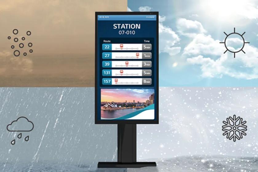 Digital signage outdoor display with IP56 rating