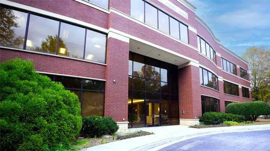 Exterior of the LG Business Innovation Center in Alpharetta, Georgia, just outside of Atlanta.