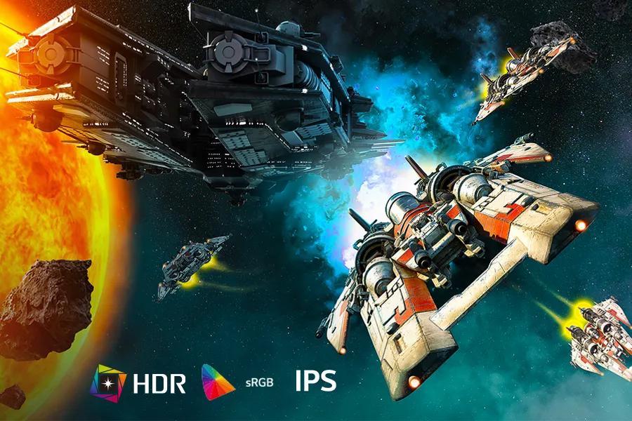 HDR10 & up to 99% sRGB Color