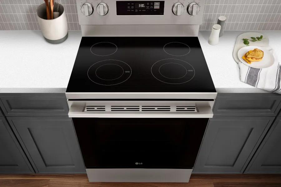 Edge-to-Edge Glass-Ceramic Cooktop Surface