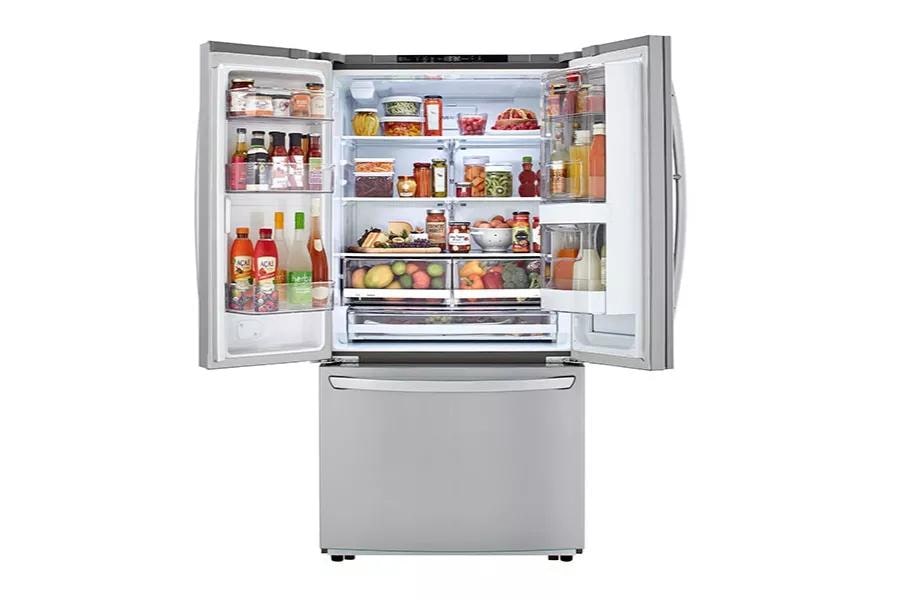 LG LFCC23596S styled refrigerator interior