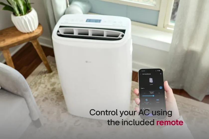 control your AC using the included remote
