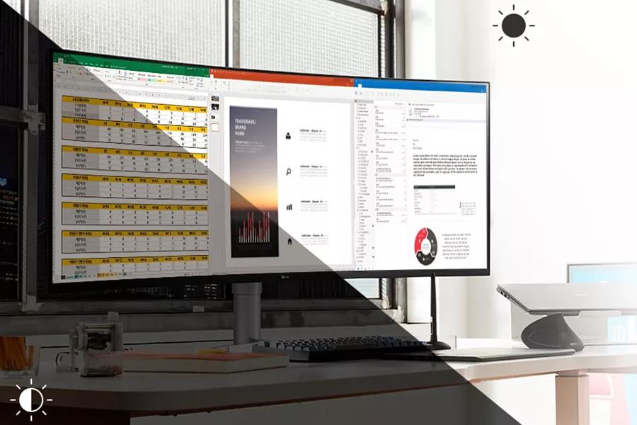 This 38-inch monitor can actually fit on your desk